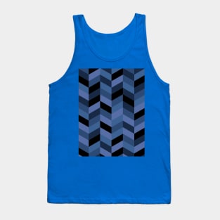 Blues and Purples Geometric Chevron Style Design Tank Top